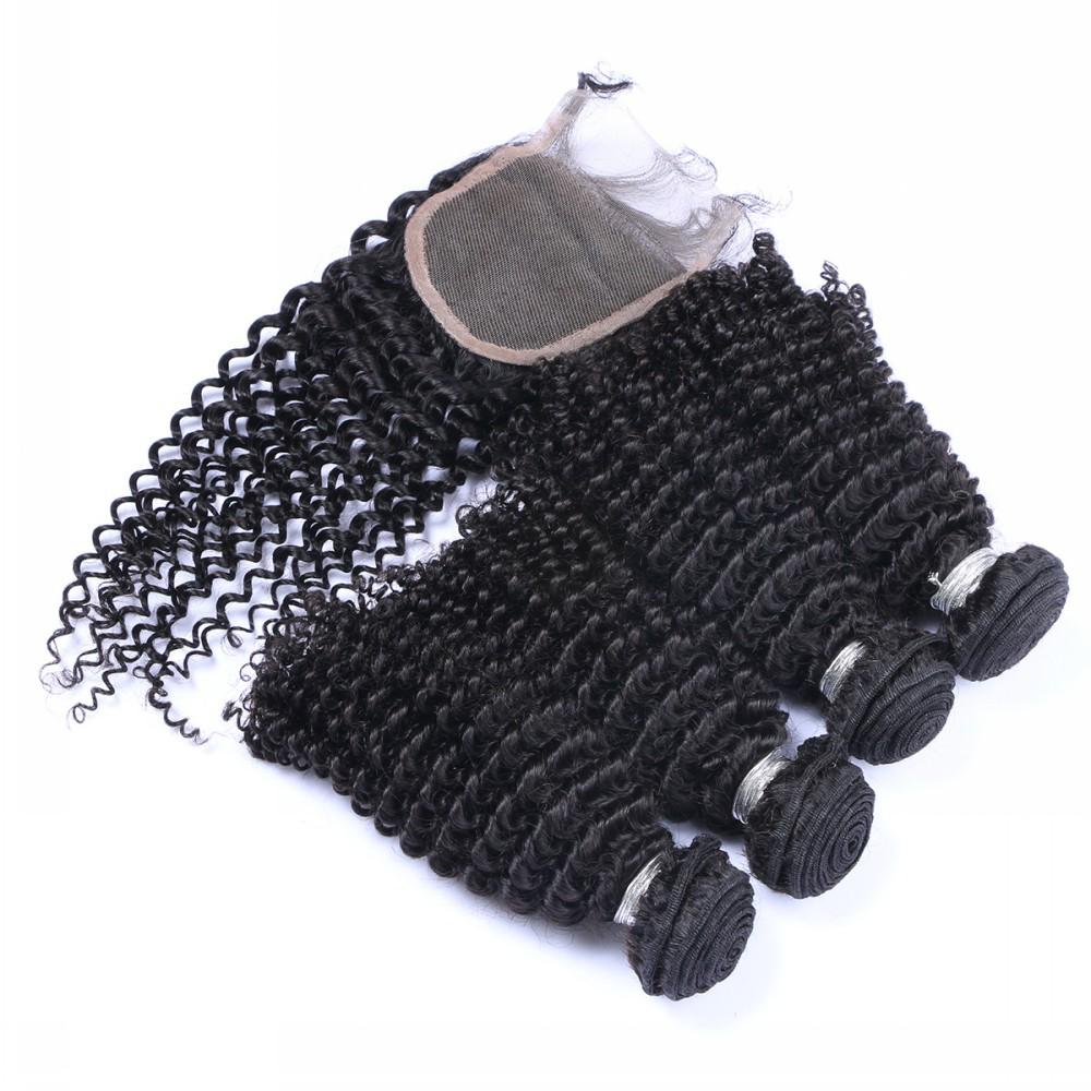 3 Mink Kinky Curly Bundles + Closure
