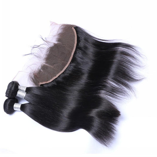 3 Mink Straight Bundles + Frontal