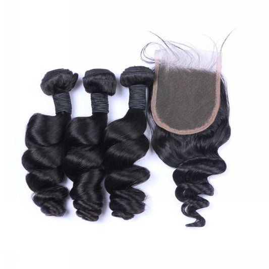 3 Mink Loosewave Bundles + Closure